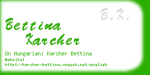 bettina karcher business card